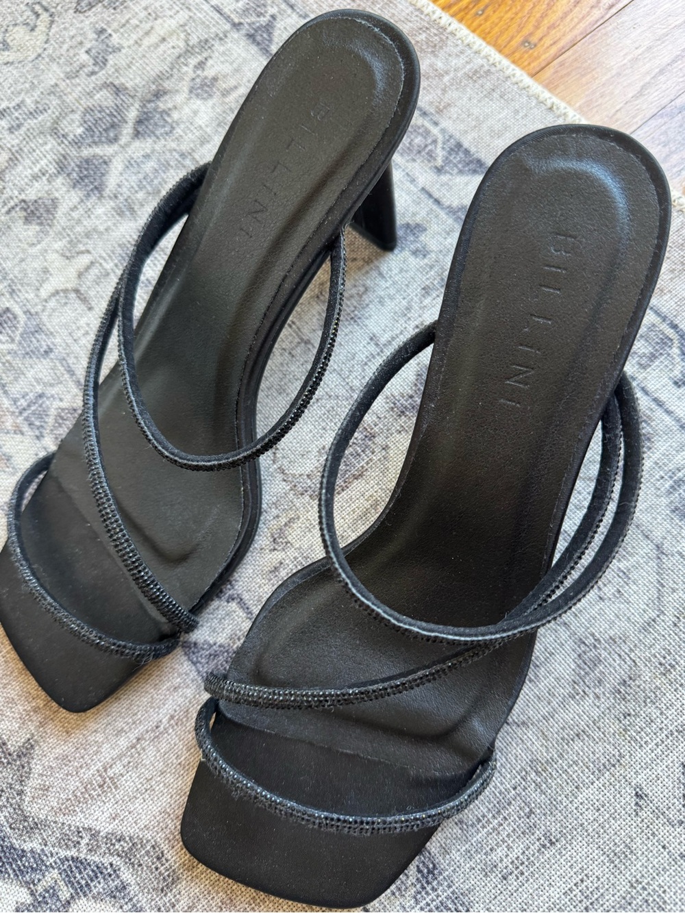 Black Strappy Heeled Sandals by Billini Brand